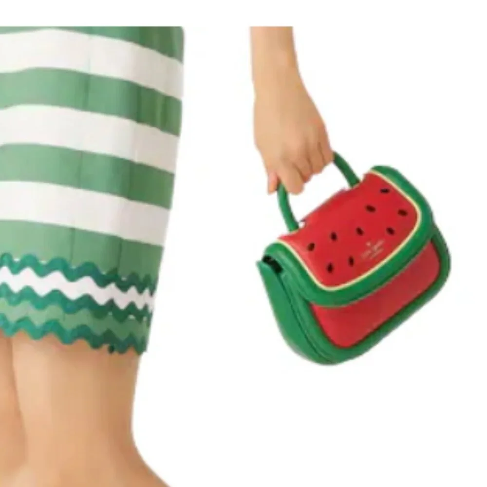 Kate Spade Puffy Watermelon Mini Top Handle bag with crossbody strap - Picture 16 of 17